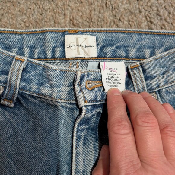 Vintage Calvin Klein Mom Jeans Double Stonewash High Rise 28x30 Classic 90s Y2K - Picture 7 of 14